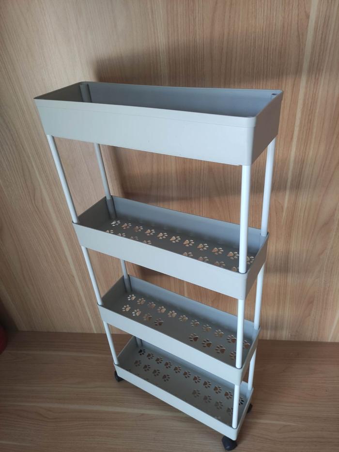 Gambar NARA TROLLEY/TROLI RODA 4 SUSUN/TEMPAT PENYIMPANAN BUMBU/RAK SERBAGUNA - Abu-abu, PLASTIK dari Shenar Collection undefined Tokopedia