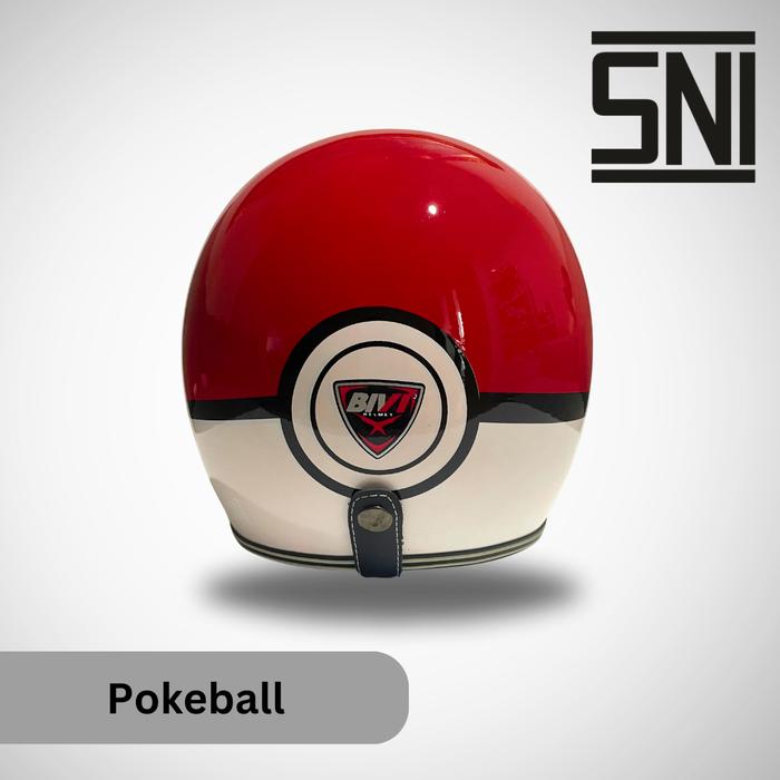 Gambar Helm Retro Bogo Dewasa Pria Wanita Motif Pokemon Pokeball - Pokeball, Kaca Flat Smoke dari Chareso Mart_NEW undefined Tokopedia