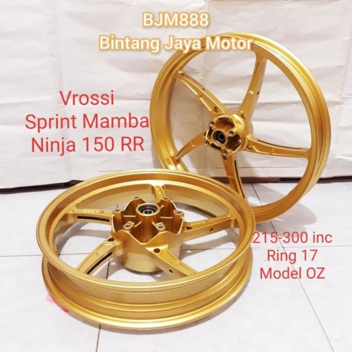 Gambar Velg V Rossi Mamba Ninja Rr R Ss Pelek Vrossi Rossi Model Oz Kawasaki 150Rr/150R/150Ss 215/300 Ring 17 - Gold, Mamba RR dari kiwanox99 undefined Tokopedia