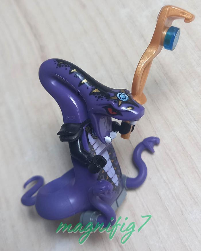 Minifigure Purple Snake From Ninjago LEGO Part 973pb1974c01 Dark