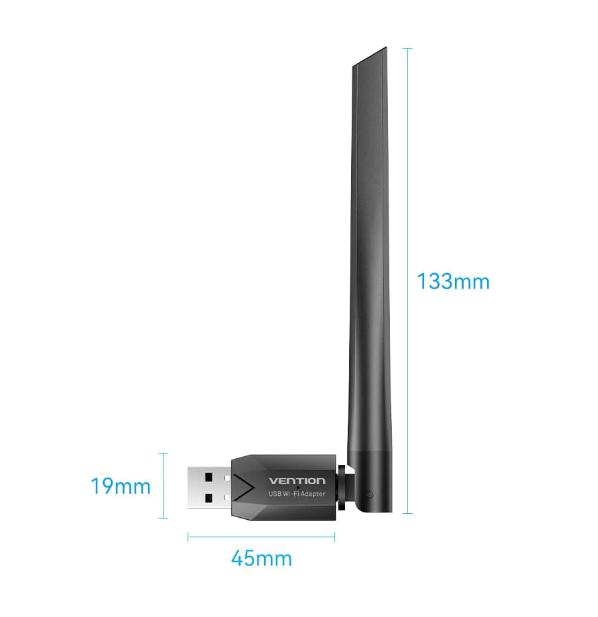 Gambar Vention USB Wireless Network Adapter WiFi Bluetooth Dongle Dual Band With Antena - WIFI ONLY dari Vention Mall undefined Tokopedia