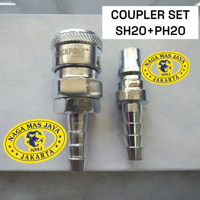 Gambar QUICK COUPLER SELANG SH 20 PH 20 / SAMBUNGAN SELANG KOMPRESOR COUPLER SH20 PH20 - 1 SET SH20+PH20 dari NAGA MAS JAYA88 undefined Tokopedia