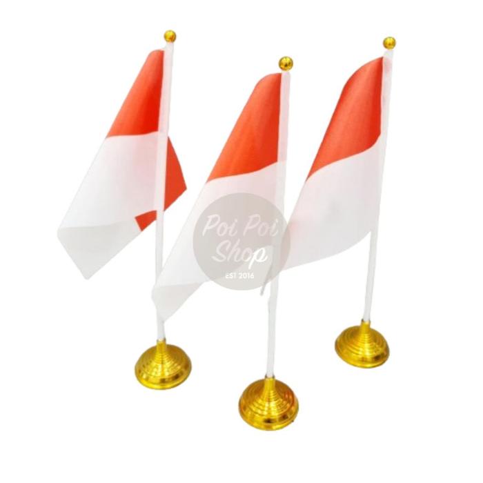 Gambar Bendera Merah Putih Berdiri Base Emas 17 Agustus Kemerdekaan HUT RI Dekorasi Meja Hiasan Berkualitas Tinggi - B. Base Emas dari BIG STORE' undefined Tokopedia