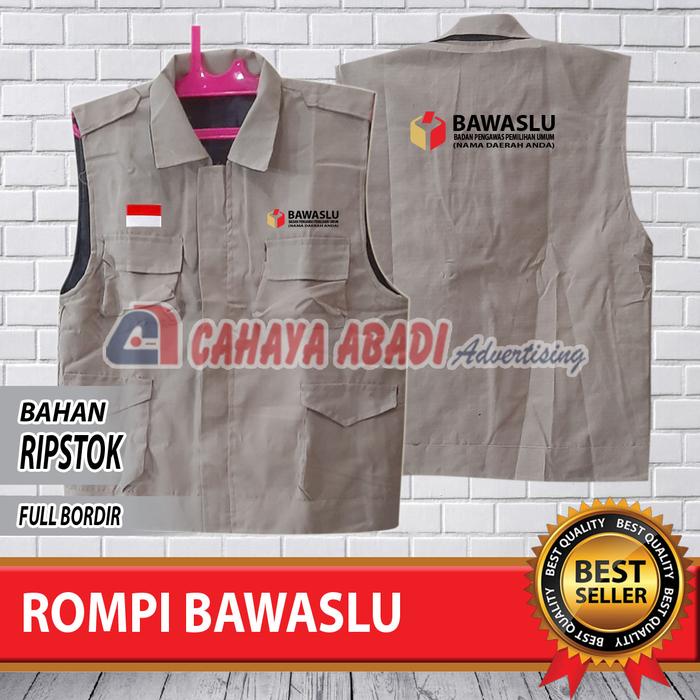 Gambar Rompi BAWASLU Badan Pengawas Pemilihan Umum - Hitam, S dari Cahaya Abadi Advertising undefined 4 Tokopedia