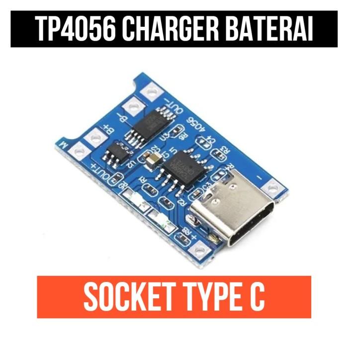 Gambar Modul Charging Chip TP4056A TP4056E Micro USB / Type-C Charger Cas Batre 18650 Baterai Lithium 5V 1A TP4056 Pendek Panjang With Overcharge Protection - Type-C +Protect dari 87OLShop undefined Tokopedia