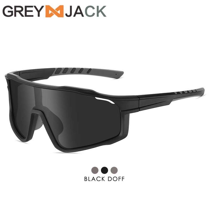 Gambar Grey Jack Sunglasses Kacamata Olahraga Bersepeda Polarized Anti Silau Sport Oversized Outdoor 3092 - BLACK DOFF dari Grey Jack Eyewear undefined Tokopedia