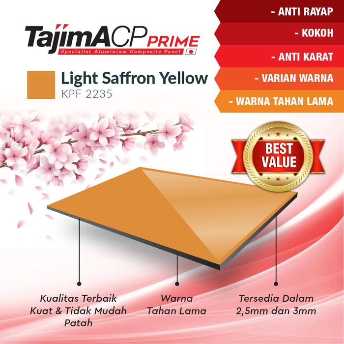 Gambar ACP Tajima Doff Series PE 3mm x1220x2440 - Light Saffron Y dari Acp Alcopan undefined Tokopedia
