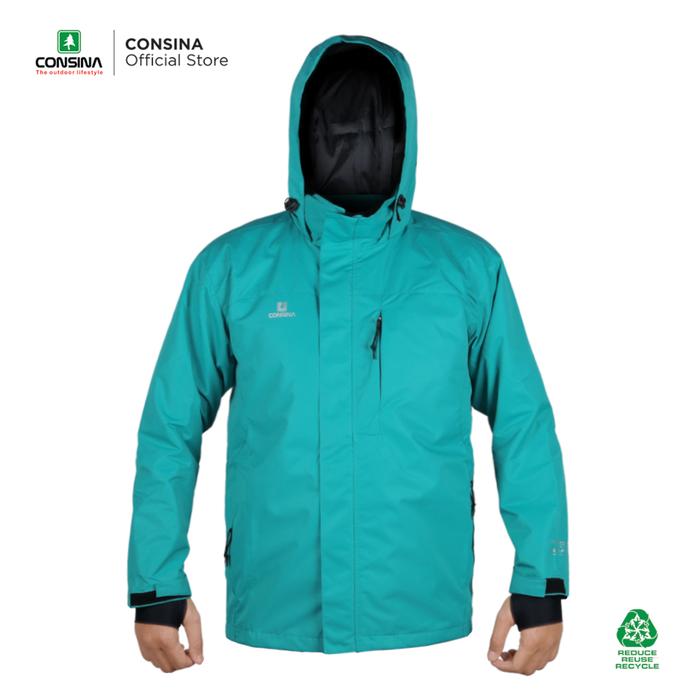 Gambar Consina Sanctuary Peak Jaket Gunung Outdoor Hiking |Duratex Waterproof - Tosca, XL dari Consina Official Store undefined Tokopedia