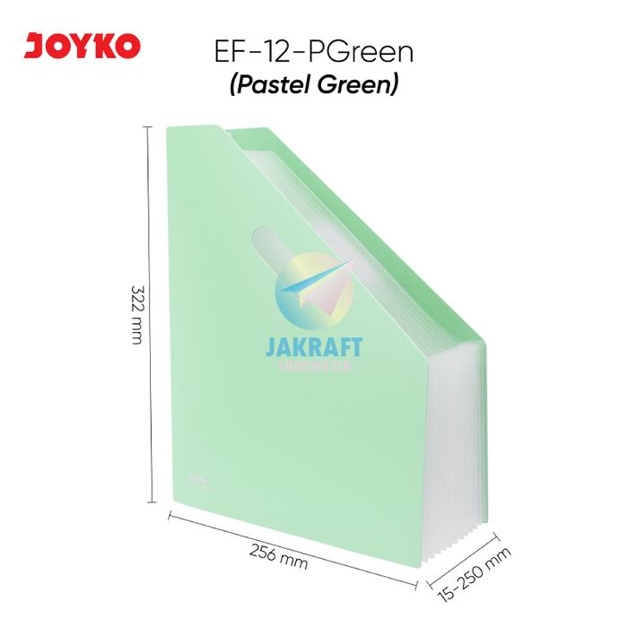 Gambar Expanding Box File F4 Folio JOYKO EF-12 Map Accordian Akordeon Harmonika Berdiri 13 Kantong Pocket - Green Pastel dari Jakraft Indonesia undefined Tokopedia