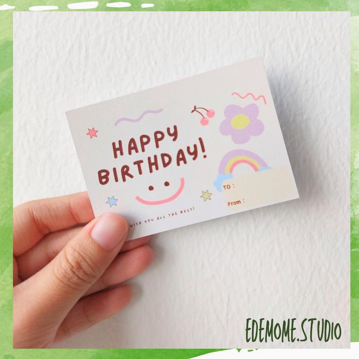 Gambar Kartu Ucapan Happy Graduation Happy Birthday 9x6cm Greeting Card Unik Termurah - Happy Birthday1 dari Edemome.studio undefined Tokopedia