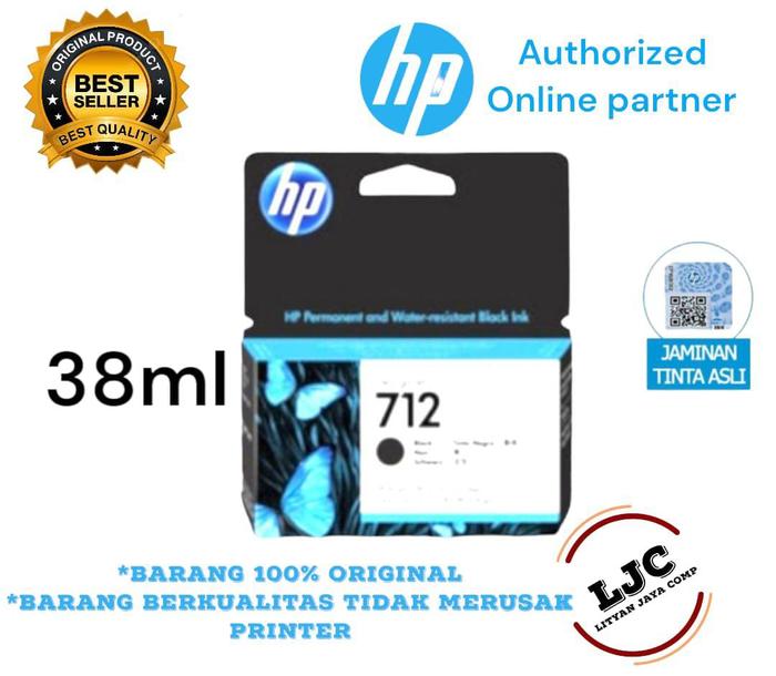 Gambar Tinta HP 712B 80ml Black and 712 colour for HP DesignJet Original - black 38ml dari Lityan Jaya Comp undefined Tokopedia