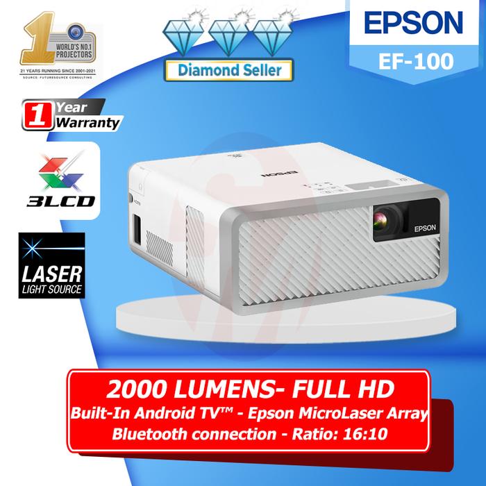 Gambar Epson Projector EF-100W/B - Putih dari SinarMutiara Online undefined Tokopedia