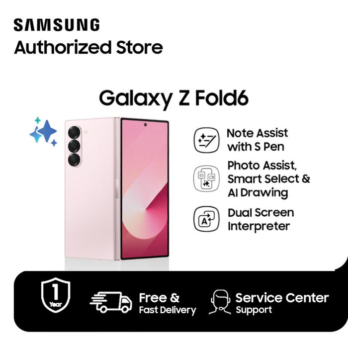 Gambar Samsung Galaxy Z Fold6 12/256GB - Pink dari H2 Samsung Authorized undefined Tokopedia