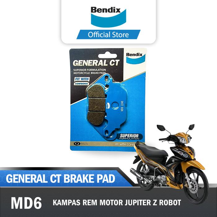 Gambar Bendix Kampas Rem Depan Cakram Brake Pad Motor Yamaha Jupiter Z Robot - MD6 GCT dari Bendix Motor Indonesia undefined Tokopedia