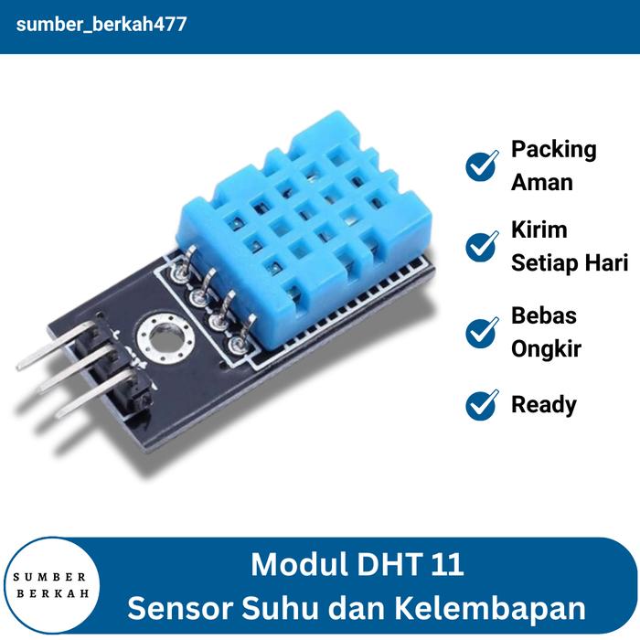 Gambar Modul DHT11 Sensor Kelembaban Suhu Humidity Temperature Digital dari sumberberkah477 undefined Tokopedia