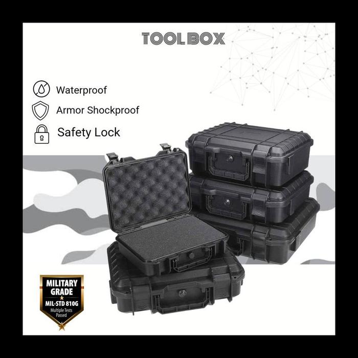 Gambar PREMIUM! KOTAK PERKAKAS KOPER TOOL KIT ABS SHELL STORAGE ANTI SHOCK WATERPROOF PREMIUM! - 19 dari shop pet undefined Tokopedia