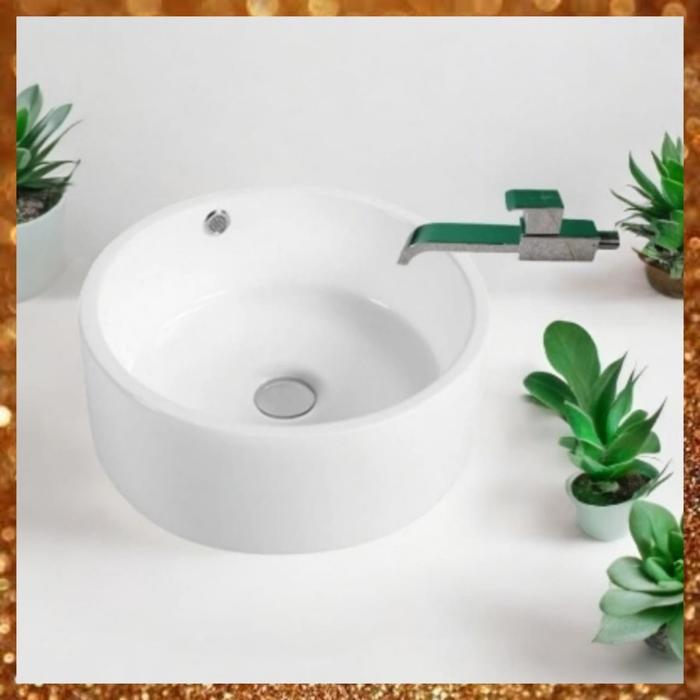 Gambar Wastafel Wikea K69 / Wastafel Bulat / Wastafel Cuci Tangan - KTK DINDING SS dari arty kunci dan sanitary undefined Tokopedia