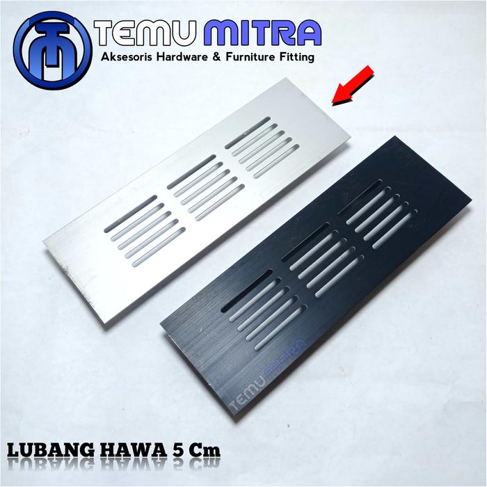 Gambar Lubang hawa Alumunium silver /Hitam/ lubang sirkulasi udara lemari/kitchen set 5 Cm - Anodized/Silver, 5 x 25 cm dari TEMU MITRA undefined Tokopedia