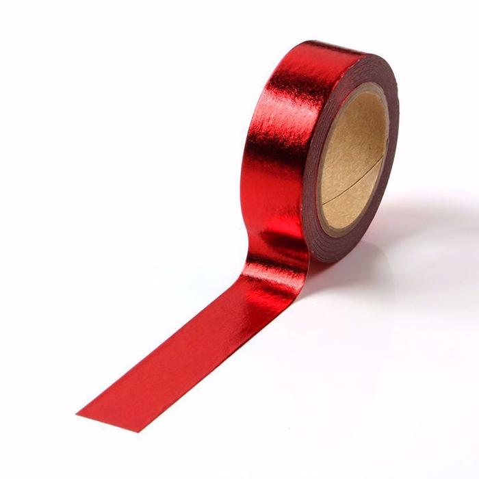 Gambar Solid Colorful Foil Washi Tape Selotip Warna Warni bahan Foil Metal Mengkilap - Red dari Alatwolis undefined Tokopedia