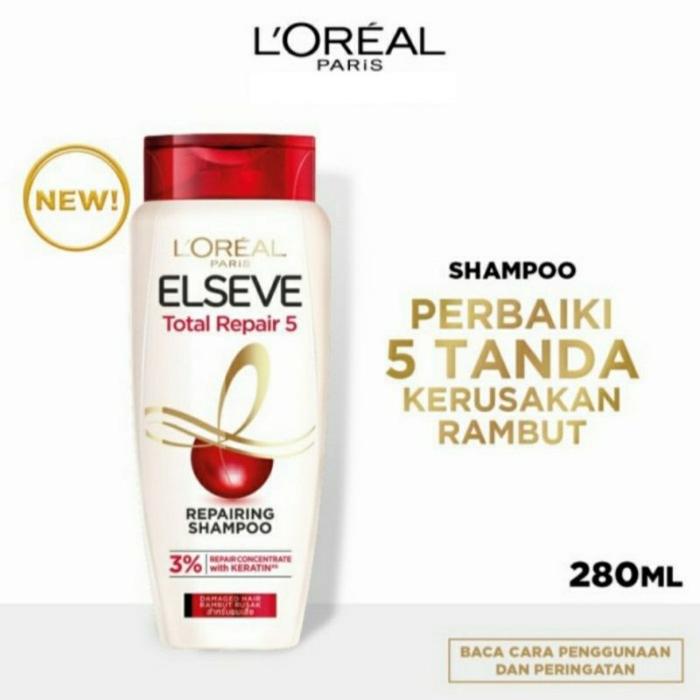 Gambar LOREAL Paris Elseve Total Repair 5 Repairing - Shampoo 280ml  dari Rumah Skincare 888 undefined Tokopedia