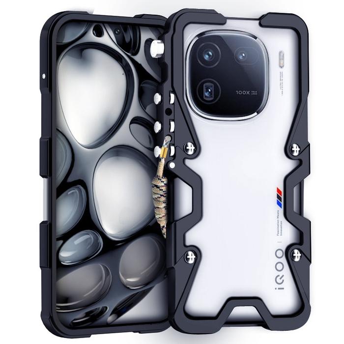 Gambar Metal Frame Case for Vivo iQOO 12 / 12 Pro Aluminum alloy phone case Bumper Fashion Shockproof Phone Shell - Hitam, Iqoo 12 dari Pear' Case undefined Tokopedia