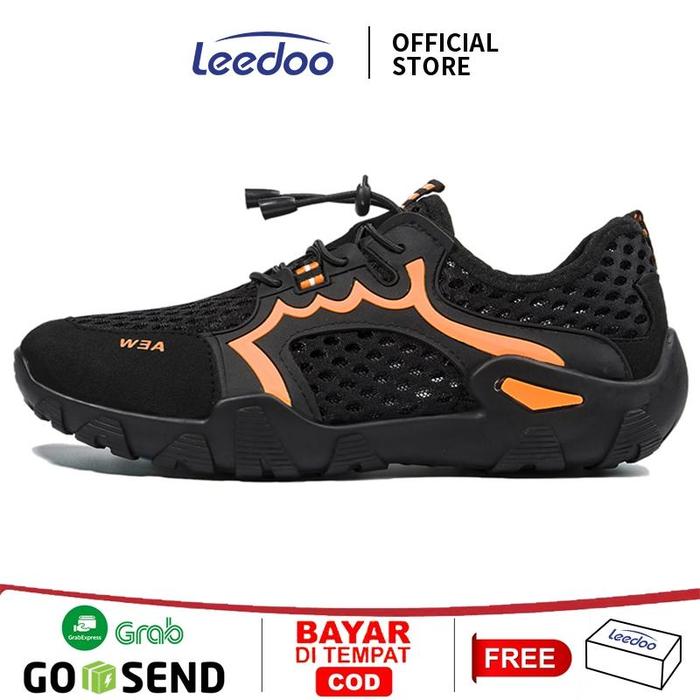 Gambar Leedoo Sepatu Gunung Olahraga Sepatu Hiking Outdoor Casual Pria MH104 - Hitam, 41 dari Leedoo undefined Tokopedia