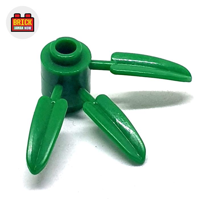 Gambar Lego Aksesoris Plant Brick Round 1x1 with 3 Bamboo Leaves Original dari Brick Jaman Now Shop undefined Tokopedia