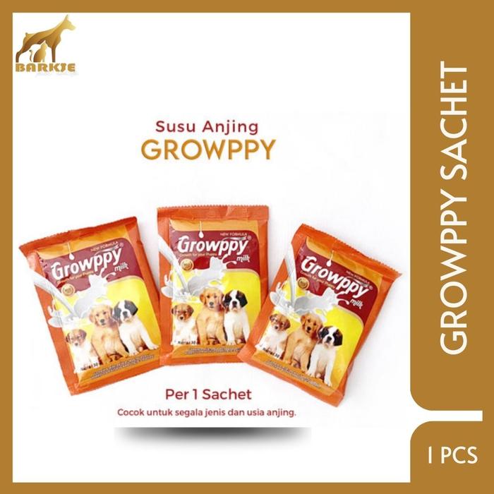 Jual Susu anak anjing Growppy milk new formula sachet 30gr