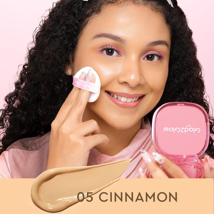 Gambar [New Launch] Glad2Glow Perfect Cover Cushion 11g 5 Shades Matte Finish Make Up BB Cream CC Cream Bedak Foundation - 05 Cinnamon dari Glad2Glow Official Store undefined Tokopedia