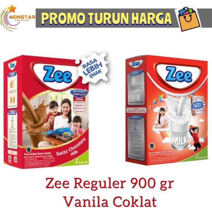 Gambar Susu Zee 900Gr/875Gr Vanila Coklat Zee Reguler dari Gerai Galaxy undefined Tokopedia