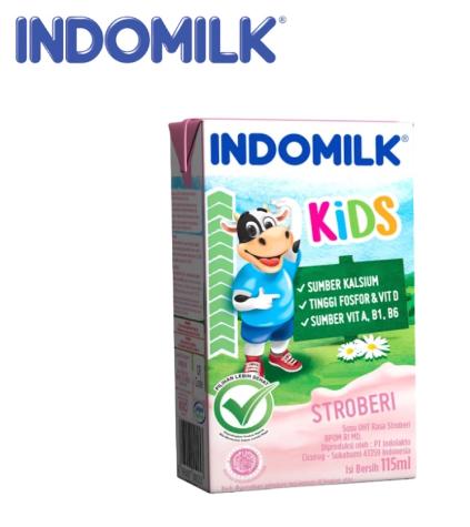 Gambar INDOMILK Susu UHT Varian Rasa 115ml x 40 pcs  (1 Karton) - Strawberry dari Toko Aneka Raya Online undefined Tokopedia