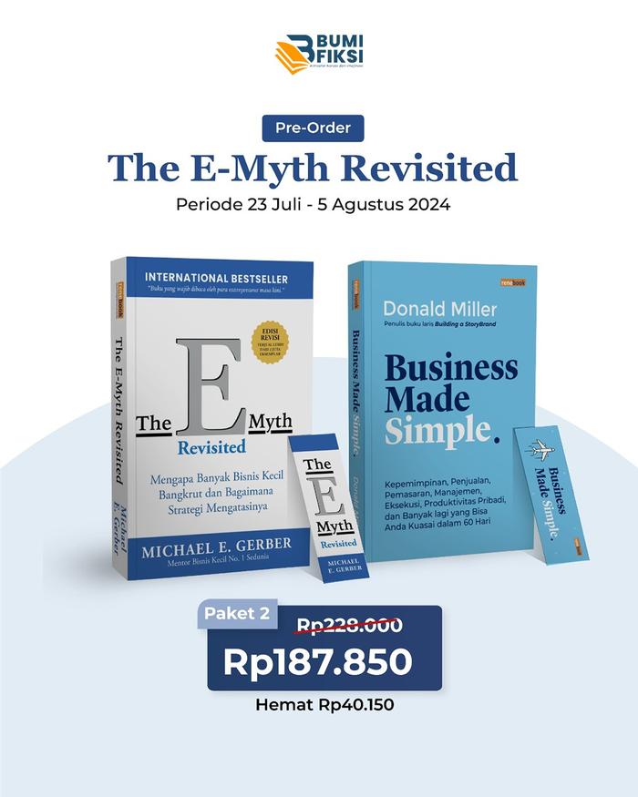 Gambar PRE ORDER - Buku Bisnis - The E-Myth Revisited - Michel E Gerber - Rene Turos - Bumifiksi - PAKET 2 dari BumifiksiJogjakarta Kab. Sleman Tokopedia