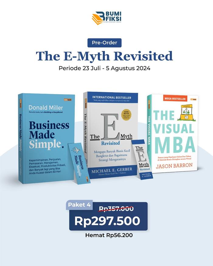 Gambar PRE ORDER - Buku Bisnis - The E-Myth Revisited - Michel E Gerber - Rene Turos - Bumifiksi - PAKET 4 dari BumifiksiJogjakarta Kab. Sleman Tokopedia