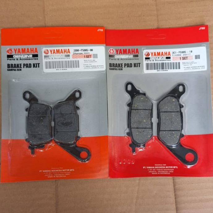 Gambar Kampas Rem Nmax Old/New, Aerox, Mio J Depan (2BM) + Belakang (3C1) Yamaha Genuine Parts Original - Yamaha Genuine , Depan dari X3 Racing undefined Tokopedia