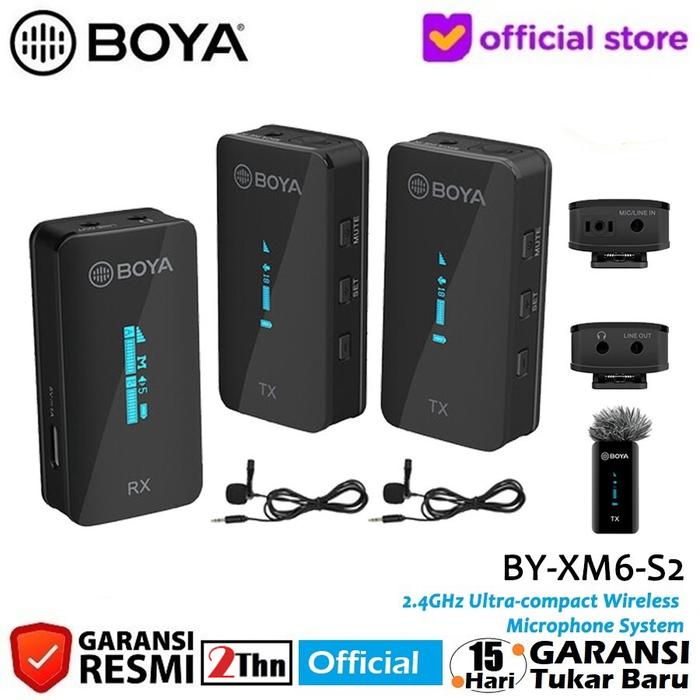 Gambar Boya BY-XM6-S2 2.4GHz Ultra-compact Wireless Microphone System - Tanpa Case dari Boya Indonesia undefined Tokopedia