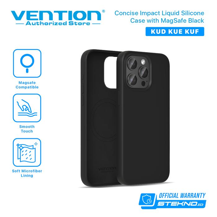 Gambar Vention Casing iPhone 14 Plus Pro Max Magnetic Magsafe Liquid Silicone Case - Black, iPhone14 ProMax dari Vention Authorized Store undefined Tokopedia