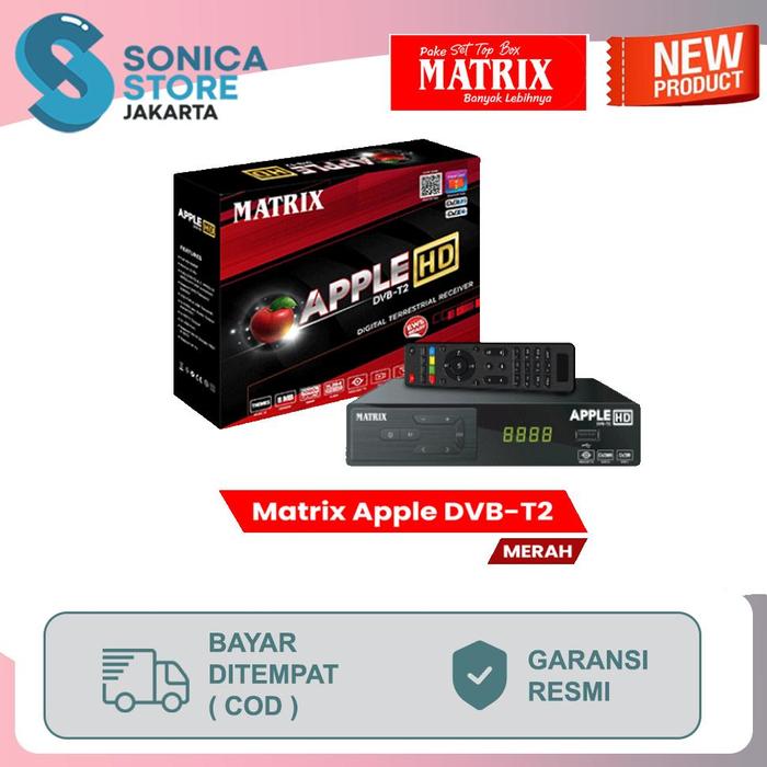 Gambar 𝐌𝐀𝐓𝐑𝐈𝐗 𝐀𝐏𝐏𝐋𝐄 Set Top Box TV Digital Matrix Apple HD DVB-T2 EWS / STB TV Digital / Alat Penerima Siaran TV Digital Matrix Apple HD - Matrix Merah, RCA dari TECHO STORE ID undefined Tokopedia