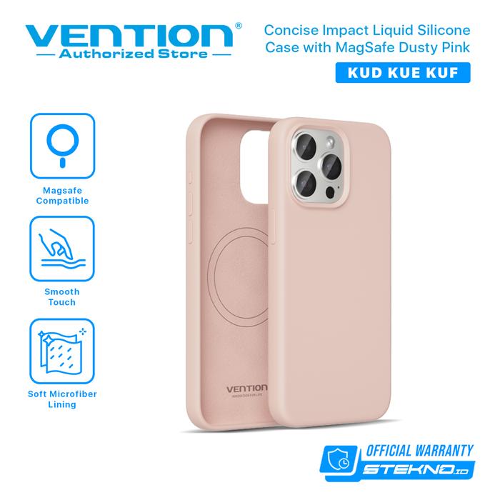 Gambar Vention Casing iPhone 13 Mini Pro Max Magnetic Magsafe Liquid Silicone Case - Dusty Pink, iPhone 13 Pro dari Vention Authorized Store undefined Tokopedia