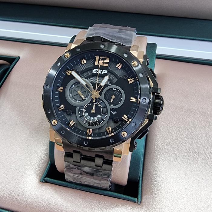 Jam Tangan Pria Original EXP Expedition E6402B Rantai Rosegold Hitam di  Timeless Indonesia Tokopedia