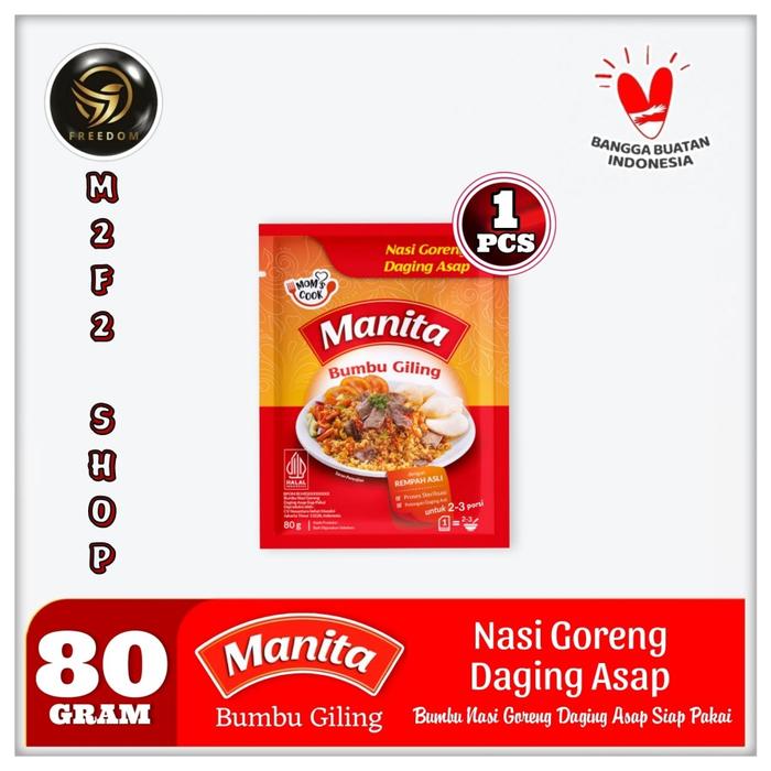 Gambar Manita Bumbu Masak Giling Instan Rempah Asli Nasi Goreng Semua Rasa Sachet - 80 gr (Harga Satuan) - Daging Asap dari M2F2 Shop - Paseban undefined Tokopedia