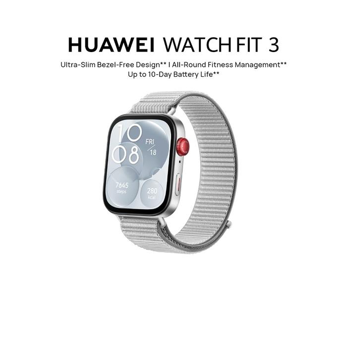 Gambar Huawei Watch Fit 3 1.82 Inch Garansi Resmi - NFC EditionGray dari Andalas Cellular_NEW undefined Tokopedia