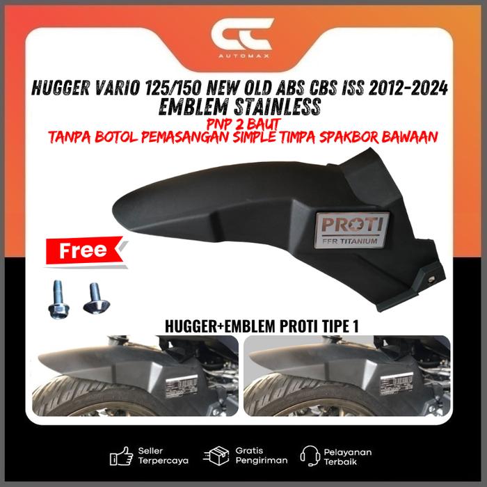 Gambar Hugger Vario 125 150 ABS CBS ISS 2012-2024 + Emblem Stainless Tebal - VARIO125+PRO 1 dari AUTOMAX MOTOR undefined Tokopedia