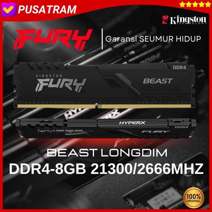 Fury Ddr4 Ram Kingston Hyperx Fury 8gb 2666mhz Jual RAM KINGSTON