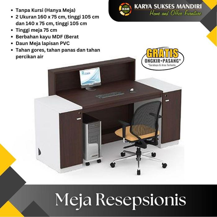 Gambar Meja Kasir Meja Front Office Resepsionis Desain Modern dan Elegan MRP - Satu Enam dari karyasuksesmandiri_NEW undefined Tokopedia