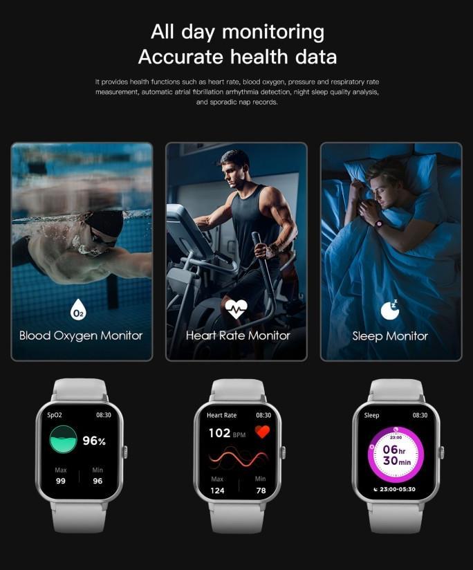 Jual Smart Watch Peje Zw03 Bluetooth Spo2 Blood Pressure Tensi Ai