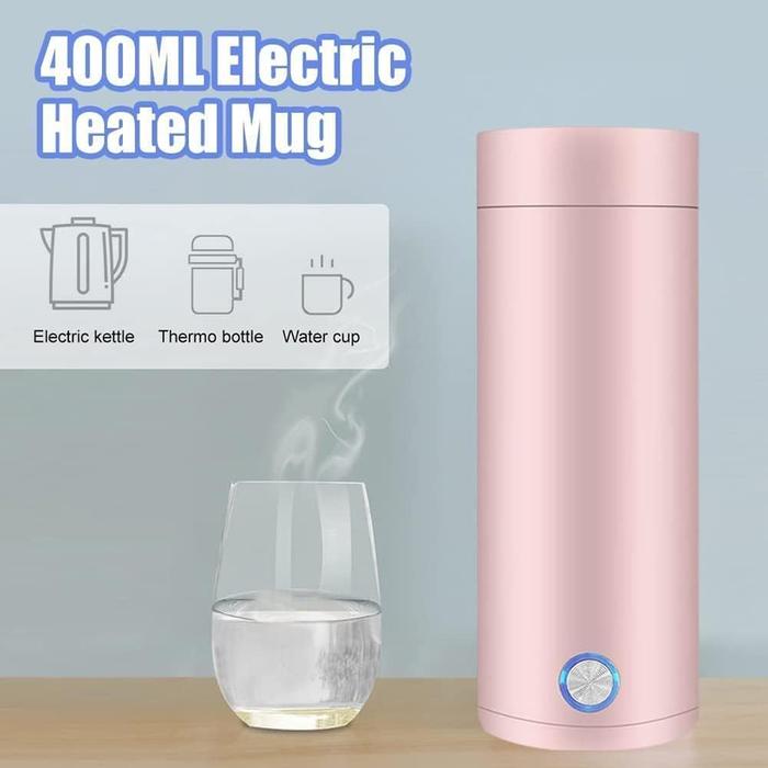 Gambar Botol Minum Termos Traveling Elektrik Listrik Low Watt Thermal 400ml Stainless Berkualitas - Pink dari F1 Coffee Store undefined Tokopedia