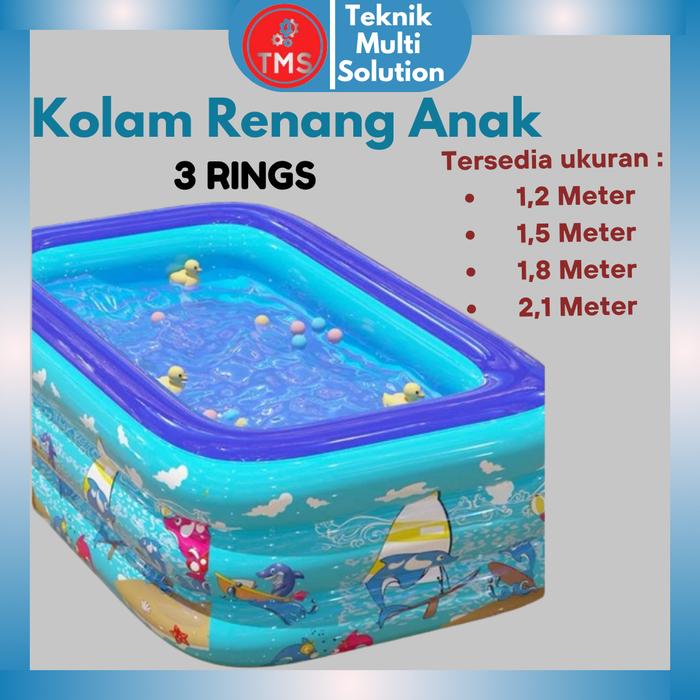Gambar Kolam Renang Anak jumbo 3 Rings dan Bayi Tiup Karet Besar Family Inflatable Swimming Pool Luar - 1,2METER 2RING dari Teknik Multi Solution undefined Tokopedia