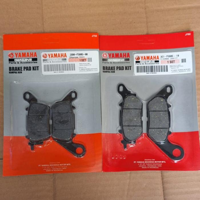 Gambar Kampas Rem Nmax Old/New, Aerox, Mio J Depan (2BM) + Belakang (3C1) Yamaha Genuine Parts Original - Yamaha Genuine, Depan dari Mori Girls undefined Tokopedia