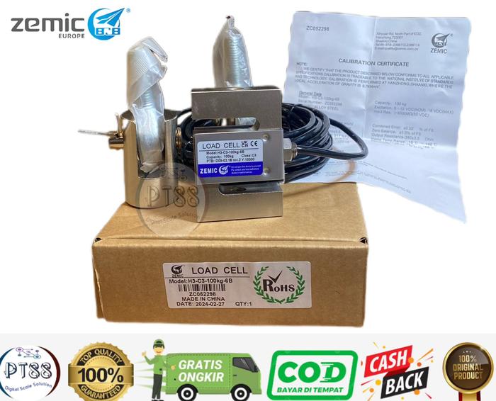 Gambar Zemic Load Cell H3 Cap 100Kg / Load cell type S 100 kg plus mounting - +Mounting set dari pusat timbangan88 undefined Tokopedia