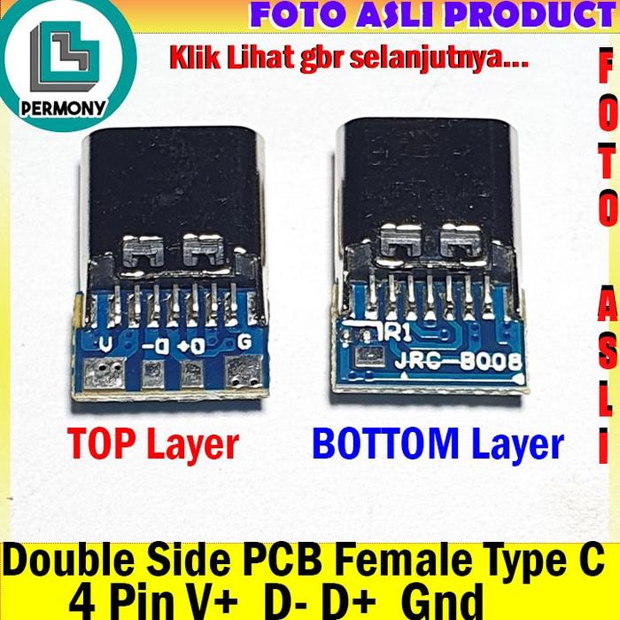 Gambar PCB Adapter module converter usb port mini micro printer type 2.0 3.0 A B C male female - TypeC_Female_1 dari Permony Store undefined Tokopedia